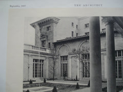 Court from Loggia in the Royal Italian Embassy , Washington, DC, 1927, Warren & Wetmore