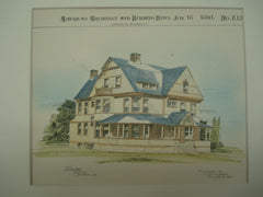 Residence of W. F. Hobbs , Bridgeport, CT, 1891, J. W. Northrup