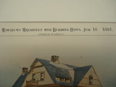 Residence of W. F. Hobbs , Bridgeport, CT, 1891, J. W. Northrup