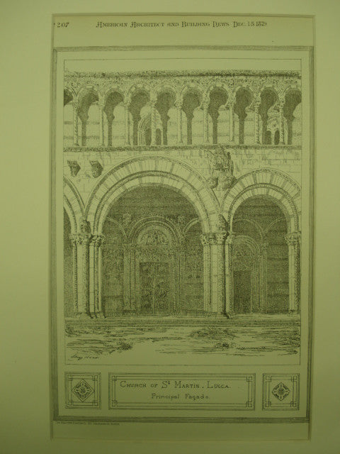Church of St. Martin , Lucca, Italy, EUR, 1879, Not Stated