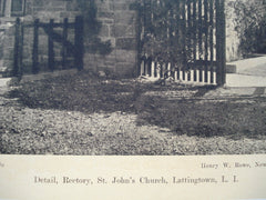 Detail of the Rectory of St. John's Church , Lattingtown, Long Island, NY, 1926, Henry W. Rowe
