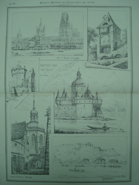 Sketches from the Rhein, Rhein, Germany, EUR, 1880, L. S. Ipsen