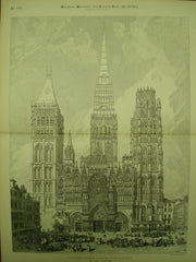 Cathedral Church of Notre Dame , Rouen, France, EUR, 1885, Not Stated