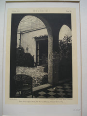 Patio from Loggia in the House of W.C. DeGarmo , Coconut Grove, FL, 1926, DeGarmo and Varney