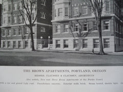 Brown Apartments , Portland, OR, 1915, Messrs. Claussen & Claussen