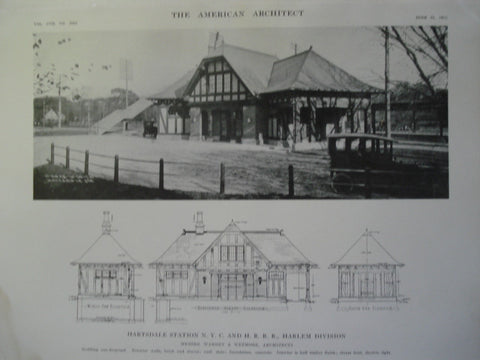 Hartsdale Station N.Y.C. and H.R.R., Harlem Divison , Hartsdale, NY, 1915, Messrs. Warren & Wetmore