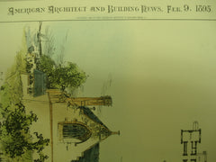 Design for the House and Studio for Hiram Flagg, 1895, Wm. L. Welton