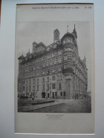 New Scotland Yard, view from the west, London, England, UK, 1891, R. Norman Shaw