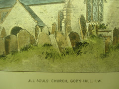 All Souls' Church in God's Hill, Isle of Wight, UK, 1895, Unknown