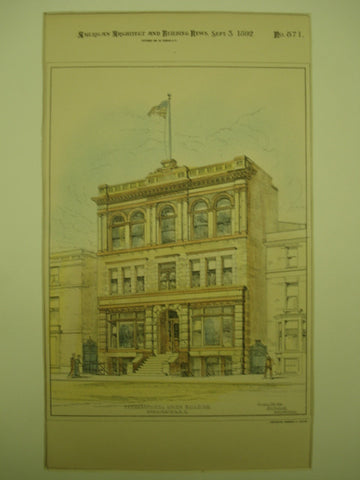 Typographical Union Building , Washington, DC, 1892, O. von Nerta