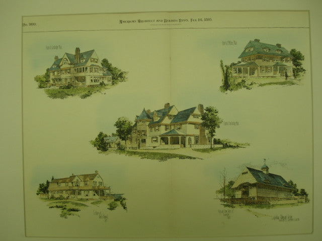 Houses around Massachusetts, MA, 1895, Longfellow, Alden, & Harlow