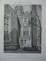 Entrance Court to the Fraternity House for Phi Gamma Delta Club , Philadelphia, PA, 1915, Messrs. Mellor & Meigs
