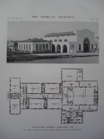 Cleveland School , Oakland, CA, 1915, Mr. John J. Donovan & Mr. Edwin Shafer