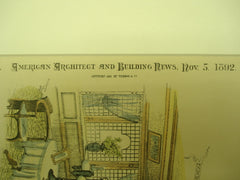 Hall of Mr. M. H. Clark's Residence , Jamestown, NY, 1892, E. G. W. Dietrich