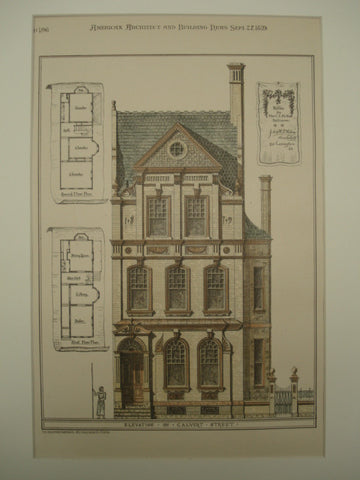 House for Mrs. C. L. McKim , Baltimore, MD, 1879, J. A. & W. J. Wilson