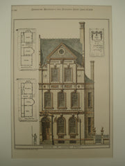 House for Mrs. C. L. McKim , Baltimore, MD, 1879, J. A. & W. J. Wilson