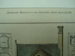 House for Mrs. C. L. McKim , Baltimore, MD, 1879, J. A. & W. J. Wilson