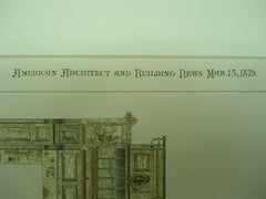 Mantlepieces for Charles W. Chandler , Philadelphia, PA, 1879, James P. Sims