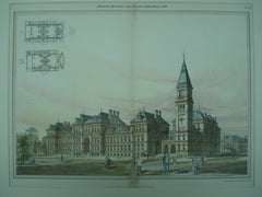 Latin and English High School Buildings , Boston, MA, 1879, Geo. A. Clough