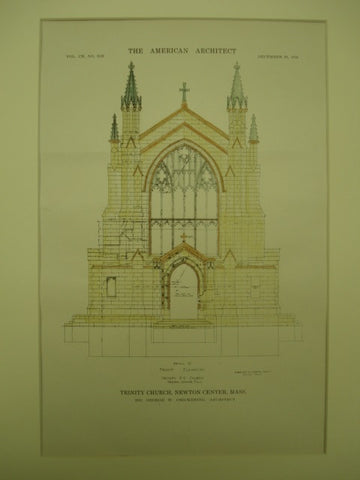 Trinity Church, Newton Center, MA, 1916, George W. Chickering