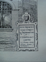 New Premises on Gold Street for P. Phipps & Co., Northampton, England, UK, 1897, S.J. Newman