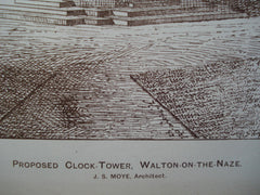 Proposed Clock-Tower, Walton-on-the-Naze, Essex, England, UK, 1893, J.S. Moye