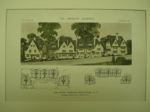 Oak Court Terrace , Bronxville, NY, 1916, Bates & How