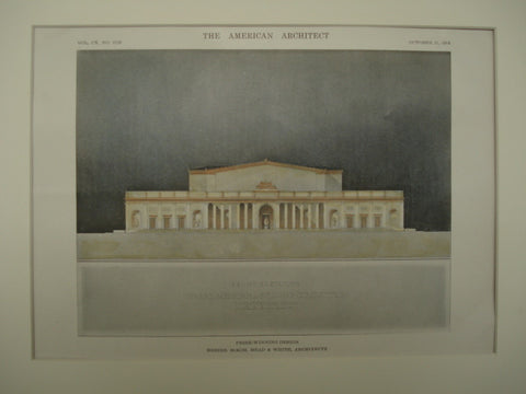 Prize-Winning Design for the Newark Memorial Building Competition , Newark, NJ, 1916, McKim, Mead & White