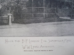 House for B.P. Lovejoy, Esq., Somerville, MA, 1884, W.W. Lewis
