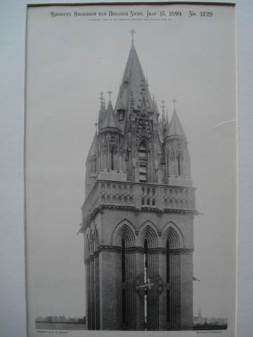 Spire of the Settlement Church of the Holy Trinity , New York, NY, 1899, Unknown
