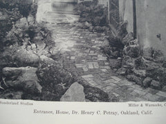 Entrance to the House of Dr. Henry C. Petray , Oakland, CA, 1930, Miller & Warnecke