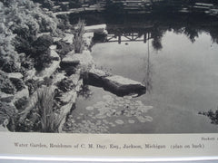 Water Garden for the Residence of C.M. Day, Esq., Jackson, MI, 1930, Beckett and Akitt