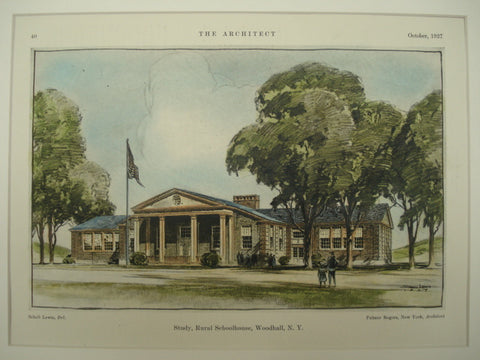 Rural Schoolhouse , Woodhall, NY, 1927, Wesley Sherwood Bessell