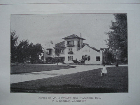 House of W.C. Stuart, Esq., Pasadena, CA, 1899, F.L. Roehrig