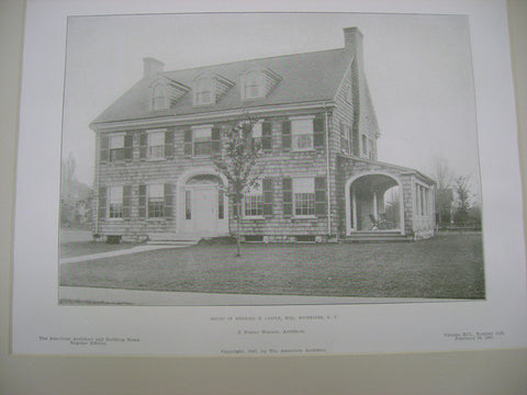 House of Kendall B. Castle, ESQ., Rochester, NY, 1907, J. Foster Warner