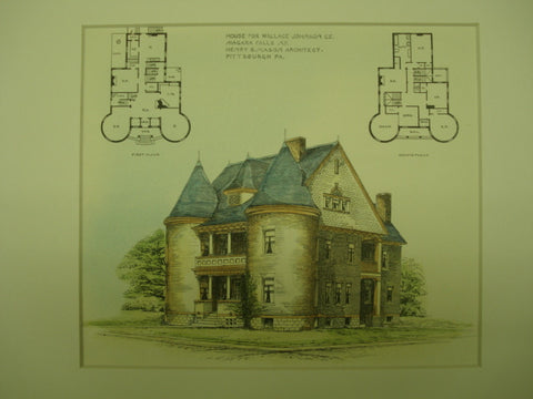 House for Wallace Johnson , Niagara Falls, NY, 1900, Henry S. Mason