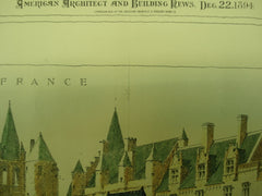 Upper Town and Chateau , Loches, France, EUR, 1894, Unknown