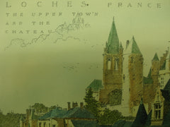 Upper Town and Chateau , Loches, France, EUR, 1894, Unknown