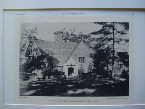 House for Mr. Charles R. Gibson , Bronxville, NY, 1927, Lewis Bowman