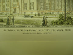 Proposed Michigan Union Building , Ann Arbor, MI, 1915, Messrs. Pond & Pond