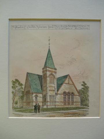 Methodist E. Church, Newton, IA, 1900, Messrs. Benj. J. Bartlett & Albert M. West