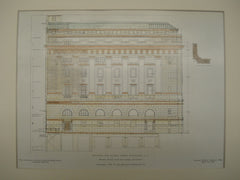 Elevation of the New Masonic Temple , Washington, DC, 1908, Wood, Donn & Deming