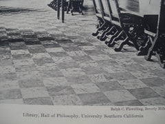 Library, Hall of Philosophy in the University of Southern California, Los Angeles, CA, 1930, Ralph C. Flewelling