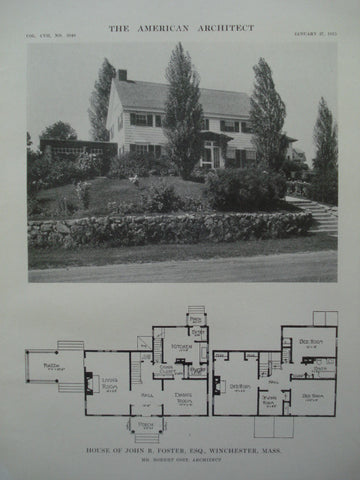 House of John R. Foster, Esq., Winchester, MA, 1915, Mr. Robert Coit