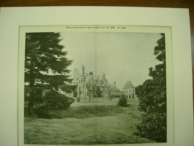 Minley Manor in Fleet, Hampshire, England, UK, 1899, Geo. Devey