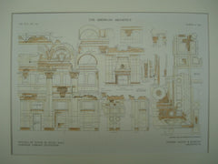 Details of the Foyer in the Music Hall of the Carnegie Library Extension , Pittsburgh, PA, 1909, Alden & Harlow