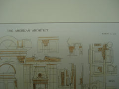Details of the Foyer in the Music Hall of the Carnegie Library Extension , Pittsburgh, PA, 1909, Alden & Harlow