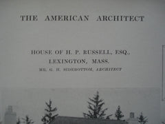 House of H.P. Russell, Esq., Lexington, MA, 1915, Mr. G.H. Sidebottom