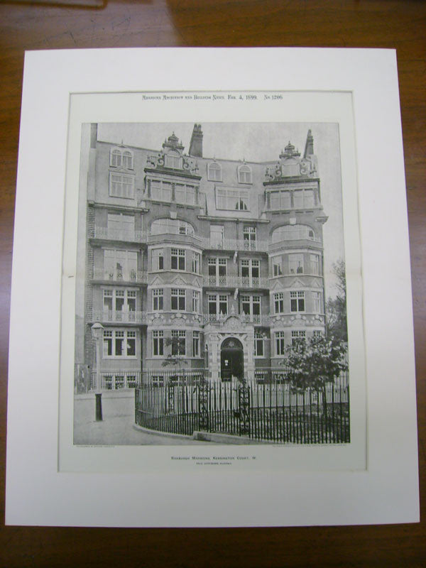 Roxburgh Mansions, Kensington, London, UK, 1899, Paul Hoffman