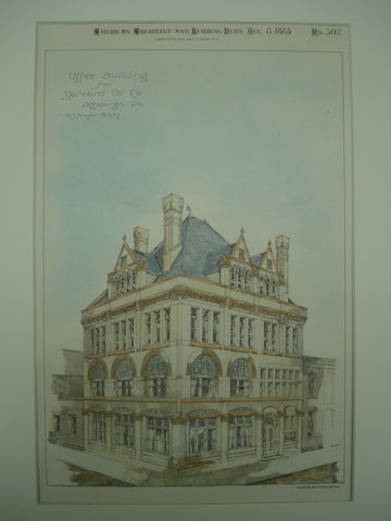 Office Building for Standard Oil Company , Pittsburgh, PA, 1885, W. S. Fraser